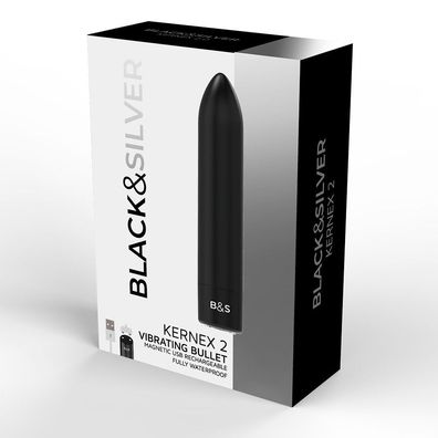 BLACK&SILVER KERNEX 2 Bullet Vibrator Schwarz - Metall, USB wiederaufladbar, kompakt