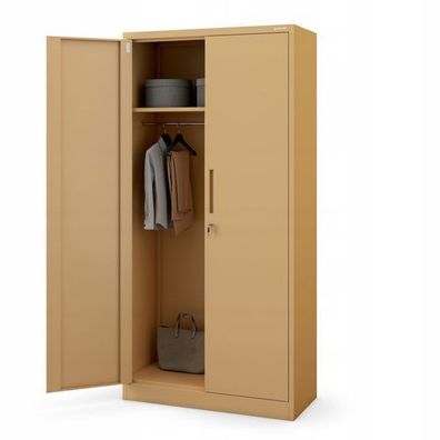 Metallschrank Aktenschrank Werkzeugschrank 185x90x45 cm Beige