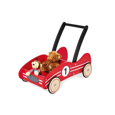 Pinolino Kimi Lauflernwagen 60 x 34 x 47 cm mit Holzrädern rot