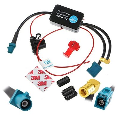 A83 Uni Signalverstärker DAB Fakra+ SMB Autoradio Antennenadapter FM Verstärker