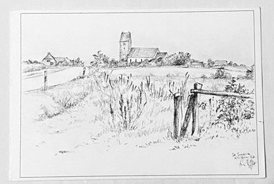 St. Severin in Keitum Sylt - Postkarte aus der Serie „Sylter Kirchen“