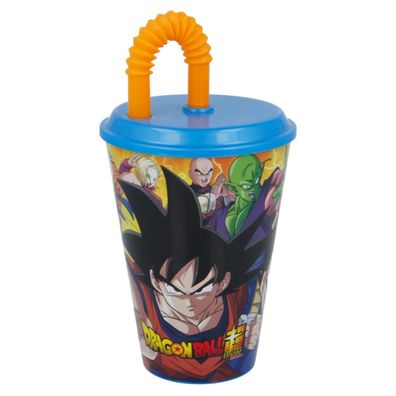 Dragon Ball Trinkbecher 430 ml mit Deckel und Strohhalm