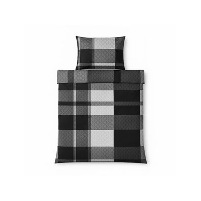 Mikrofaser-Einzelbettwäsche - quadratisches Design, mit Reißverschluss