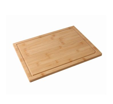 Bambus-Schneidebrett 40 x 30 x 1,6 cm, mit Saftrille - langlebig & praktisch