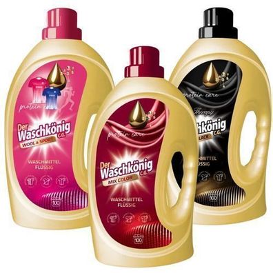 Der Waschkönig Waschmittelset Mix 3x3l aus Deutschland