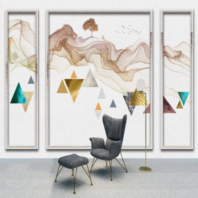 Fototapete Nordisch Geometrie Wanddeko Wohnzimmer Schlafzimmer 10351