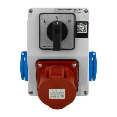 Wandverteiler 16A 2x230V mit Nockenschalter IP44 Stromverteiler Komplett Verdrahtet