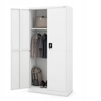 Lagerschrank Magazinschrank Mehrzweckschrank Kleiderschrank 90 x 185 x 40cm weiß