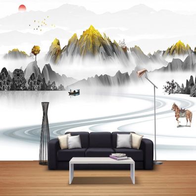 Designer Wandtattoo Asiatische Landschaft Fototapete Abziehbar & Ökologisc 10359