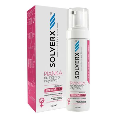 Solverx Sensitive Haut Intimpflegeschaum für Frauen 200ml