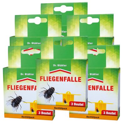 6 x DR. Stähler Fliegen-Köder Nachfüllpack, 3 Beutel