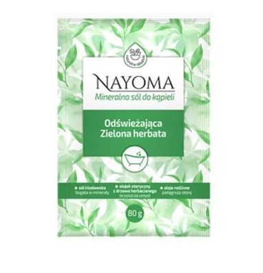 Nayoma Mineralisches Badesalz Erfrischender Gruener Tee, 80 g