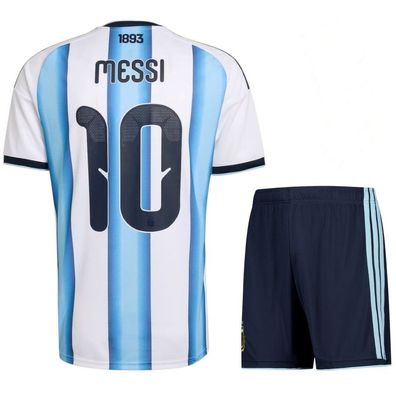 Argentinien Fußball Trikot WM 2026 Heimtrikot Messi 10 Set für Kinder