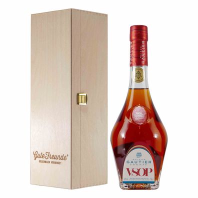 Maison Gautier Cognac V.S.O.P. mit Geschenk-Holzkiste