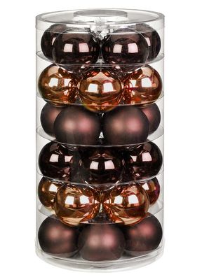 Weihnachtskugeln 30 Stk 6cm Cognac Diamond Inge-Glas