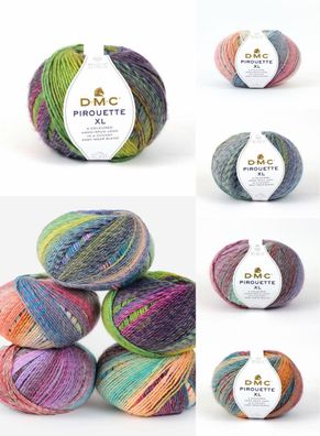 200g DMC Pirouette XL Farbverlaufsgarn Wolle zum Stricken Häkeln GP 79,75€/1kg