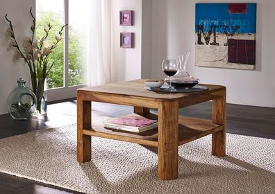 Couchtisch 70x70cm "Indian Sunset" Sheesham