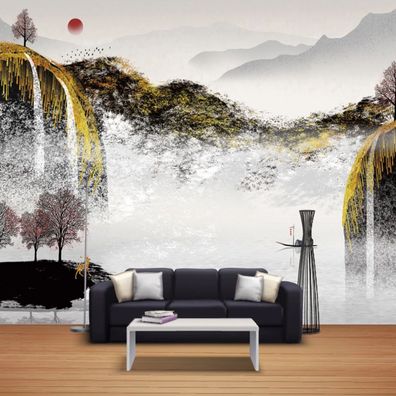 Premium Wandtapete Abstrakte Berglandschaft China Stil Modern & Elegant 10368