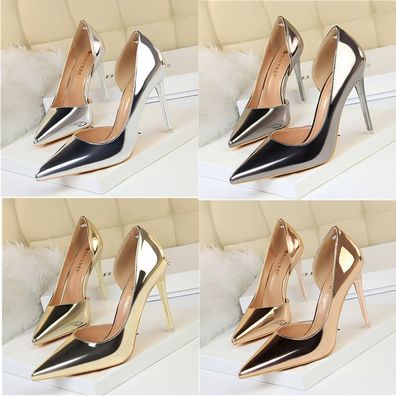 Damenschuhe Metallwind Stilettos Pumps Sandalen Sexy Party Nacht Club High Heels