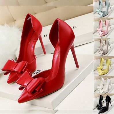 Dopamin Damenschuhe Bogen Stilettos Pumps Sandalen Party Nacht Club High Heels