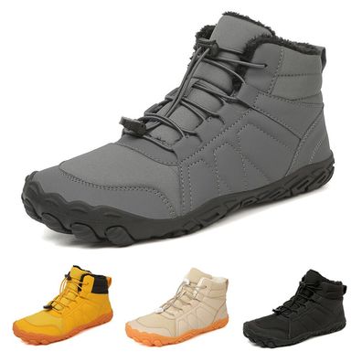 Wasserdicht Barfubschuhe Herren Winter Stiefel Wasserfest Warm Barefoot Schuhe