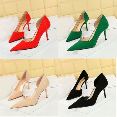 Sexy Damenschuhe Elegante Pumps Spitz Stilettoabsatz Bankett Party High Heels