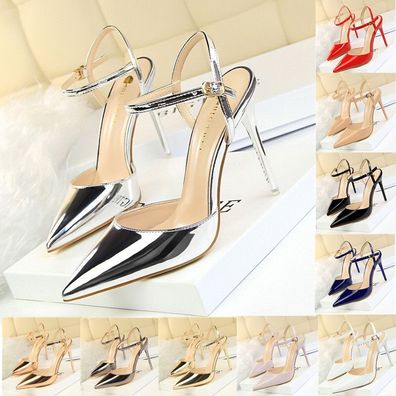 Damenschuhe Metallwind Stilettos Pumps Sandalen Sexy Party Nacht Club High Heels