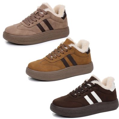 Damen Winterstiefel Boots Warm Gefutterte Stiefeletten Schnurstiefel Sneakers
