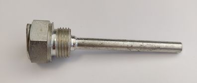 Edelstahl Tauchhülse / Schutzrohr L=105 mm Ø 8 mm AG 1/2 Zoll DN15