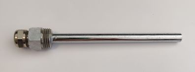 Edelstahl Tauchhülse / Schutzrohr L=175 mm Ø 10 mm AG 1/2 Zoll DN15 SW 21
