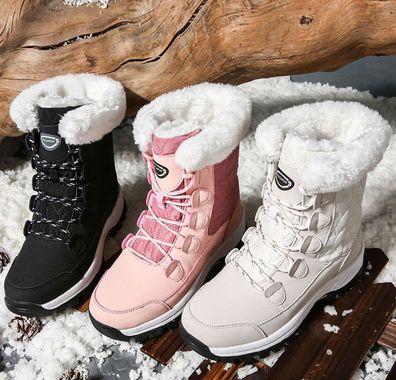 Neu Winterstiefel Damen Wasserdicht Warm Boots Winterschuhe Outdoor Winterschuhe