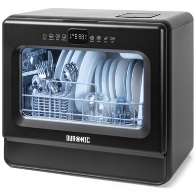Duronic DW10 BK Tischgeschirrspüler Mini Geschirrspüler 6 Gedecke 6 Programme