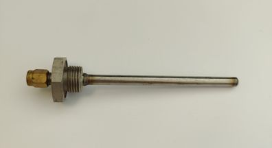 Edelstahl Tauchhülse / Schutzrohr L=120 mm Ø 9 mm AG 1/2 Zoll DN15 SW 32