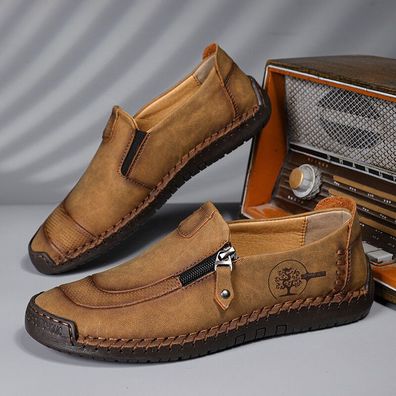 Handgefertigte Halbschuhe Freizeitschuhe Fur Herren Mokassins Aus Echtem Leder