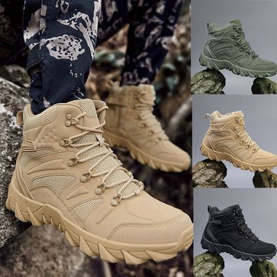 Herrenstiefel Taktische Militarstiefel Combat Army Boots Outdoor Wanderschuhe