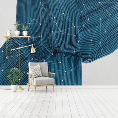 Fototapete Blau Abstrakte Wanddeko Wohnzimmer Schlafzimmer 10379