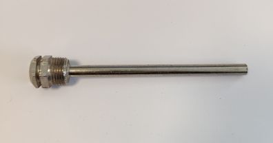 Edelstahl Tauchhülse / Schutzrohr L=135 mm Ø 9 mm AG 1/2 Zoll DN15 SW 22