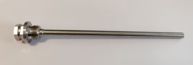 Edelstahl Tauchhülse / Schutzrohr L=250 mm Ø 9 mm AG 1/2 Zoll DN15 SW 22