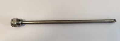 Edelstahl Tauchhülse / Schutzrohr L=285 mm Ø 10 mm AG 1/2 Zoll DN15 SW 22
