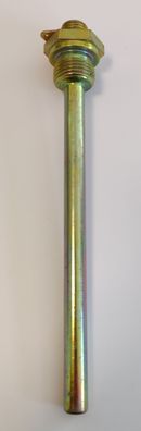 EMB Messing Tauchhülse / Schutzrohr L=180 mm Ø 10 mm AG 1/2 Zoll DN15