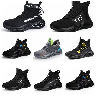 Herren Damen Stahlkappe Sicherheitsschuhe Sneaker Arbeitsschuhe Sport Leicht Mit