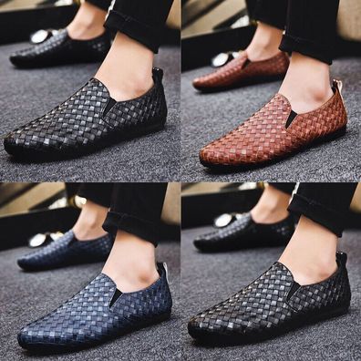 Men"s Summer Shoes Breathable Soft Loafers Slip On Flats Casual Shoes Plus Size