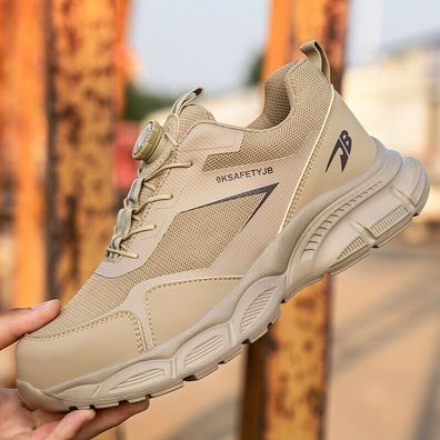 Sicherheitsschuhe Herren Damen Zehenkappe aus Stahl Sport Sneaker Freizeitschuhe