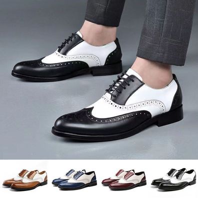 Neu Schuhe Buro Brogues Flugelspitzen Oxfords Lassig Herren Schnuren