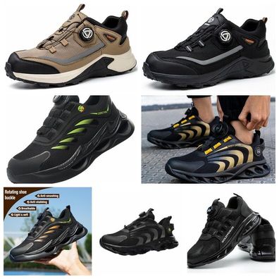 Neu Herren Damen Sicherheitsschuhe Stahlkappe Arbeitsschuhe Sneaker Atmungsaktiv