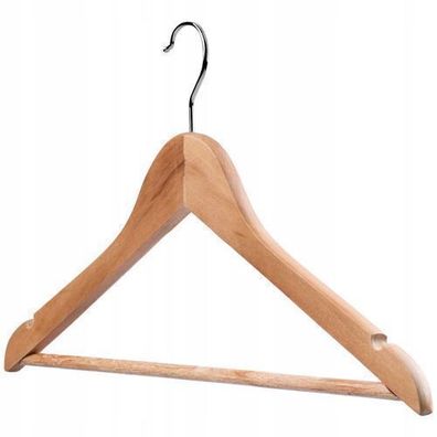 KADAX Kleiderbügel mit Zwei Einkerbungen aus Holz, Garderobenbügel für Kleidung