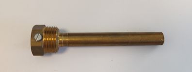 Messing Tauchhülse / Schutzrohr L=100 mm Ø 11 mm AG 1/2 Zoll DN 15
