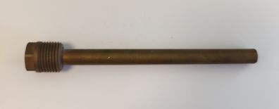 Messing Tauchhülse / Schutzrohr L=160 mm Ø 11 mm AG 1/2 Zoll DN 15 SW 19
