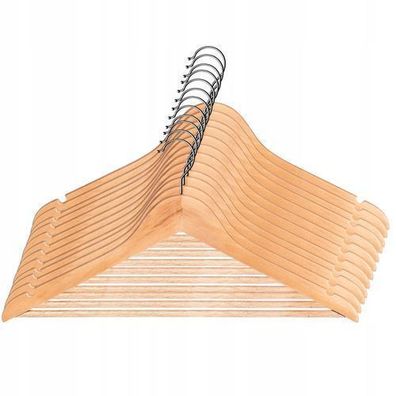 KADAX Kleiderbügel mit Zwei Einkerbungen aus Holz, Garderobenbügel für Kleidung