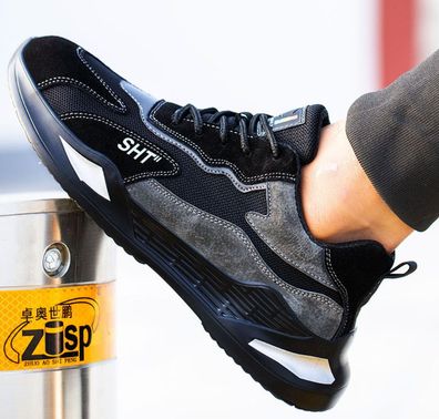 Sicherheitsschuhe Herren Damen Stahlkappe Sport Sneaker Leicht Arbeitsschuhe